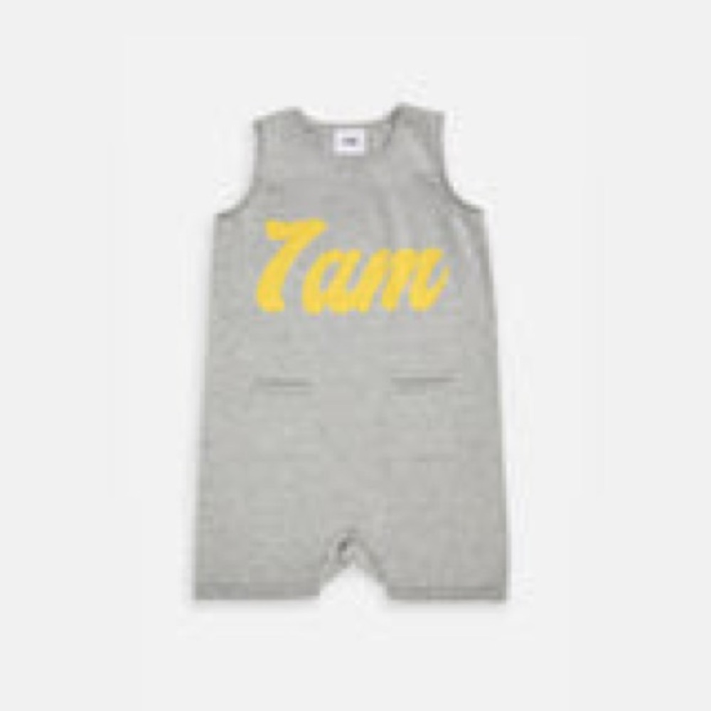 Gray and Yellow Kids Bodysuit
